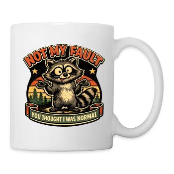 Nicht meine Schuld, ich bin normal - Tasse - Weiß - Rechts