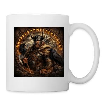 Guerriers vikings dans l’anneau des runes - Mug blanc - blanc - Droite