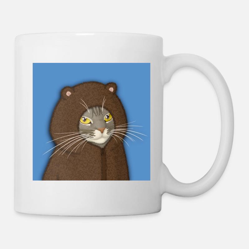 Portrait du Chat à Capuche d’Ours - Mug blanc - blanc