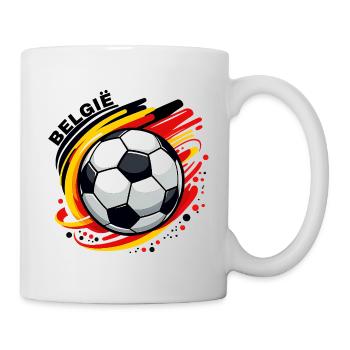 Belgischer Fußball - Tasse - Weiß - Rechts