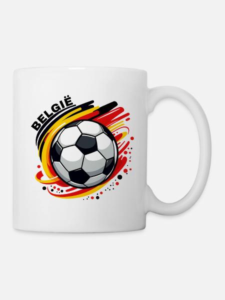 Belgischer Fußball - Tasse - Weiß