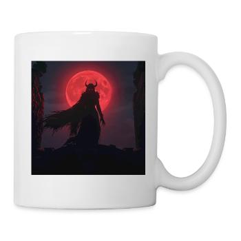 Slawischer Striga Blutmond – Dunkle Fantasy - Tasse - Weiß - Rechts