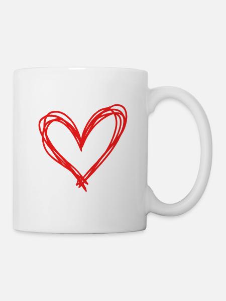 Herz - Tasse - Weiß