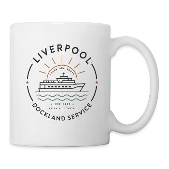 Liverpool Dockland Service Vintage Harbor Abzeichen - Tasse - Weiß - Rechts