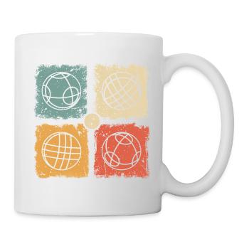 Boccia Und Petanque Spieler Vintage Bocciakugeln - Tasse - Weiß - Rechts