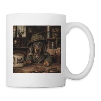 Der Revierdackel – Jagd mit Stil - Tasse - Weiß - Rechts
