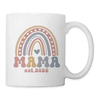 Maman Maman Bébé Meilleure Maman Arc-en-ciel pour la fête des mères - Mug blanc - blanc - Droite