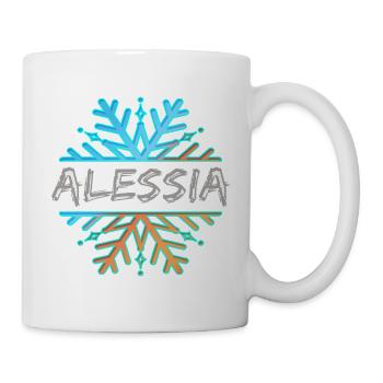 Alessia als Vorname - Tasse - Weiß - Rechts