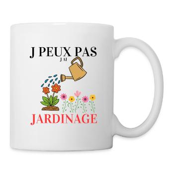 J peux pas j ai Jardinage - Mug blanc - blanc - Droite