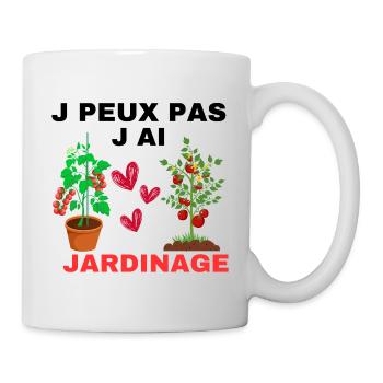 J peux pas j ai Jardinage - Mug blanc - blanc - Droite