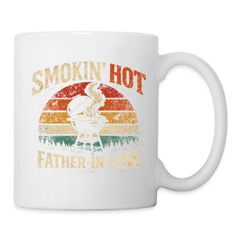 Barbecue Smokin Hot Beau-Père | Cadeau Humour - Mug blanc - blanc - Droite