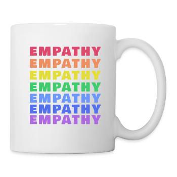 Empathie (Empathy) im Regenbogen Stil - Tasse - Weiß - Rechts