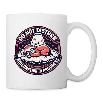 Ne pas déranger : Paresseux endormi - Mug blanc - blanc - Droite