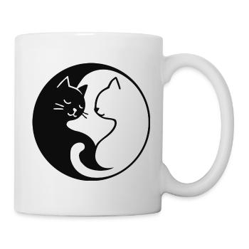 Yin Yang : chats - Mug blanc - blanc - Droite
