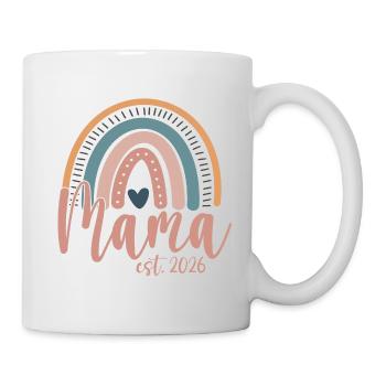 Maman 2026 Maman Bébé Meilleure Maman Arc-en-ciel pour la fête des mères - Mug blanc - blanc - Droite