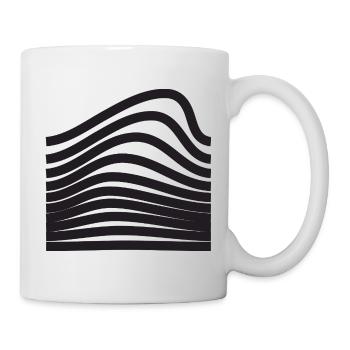 Fette Wellenlinien-Design - Tasse - Weiß - Rechts