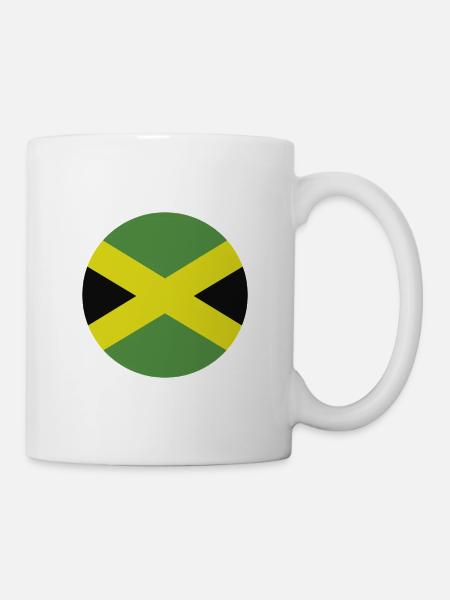 Jamaika-Flaggenkreis - Tasse - Weiß