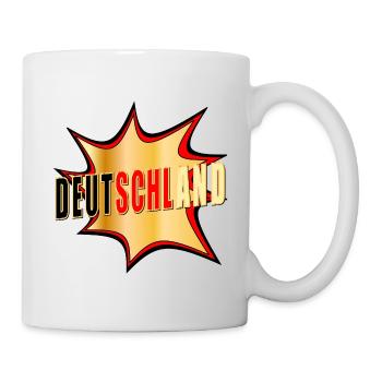 Deutschland Popart - Tasse - Weiß - Rechts