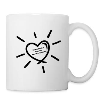 WENN'S ARSCHEL BRUMMT – Lustiges Herz-Design - Tasse - Weiß - Rechts