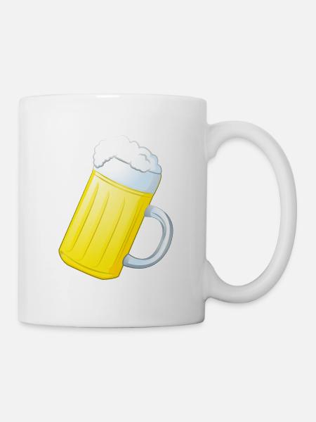 Bierkrug - Tasse - Weiß