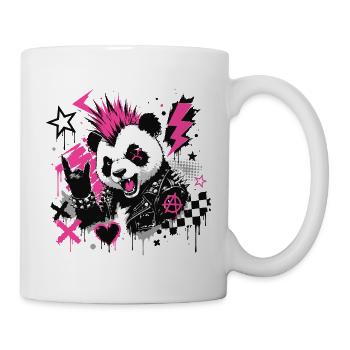 Punk Panda Graffiti Street Art Design - Mug - white - Right