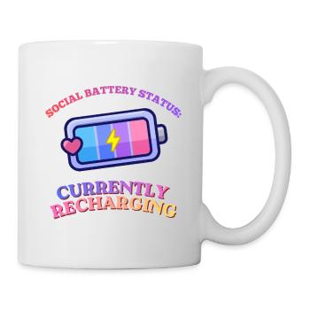 Status der sozialen Batterie: Aufladen - Tasse - Weiß - Rechts