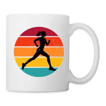 Geschenkidee für eine Running mit Running - Tasse - Weiß - Rechts