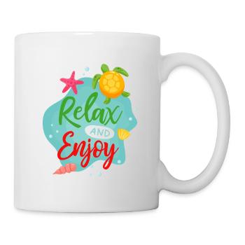 Détendez-vous et profitez-en - Mug blanc - blanc - Droite