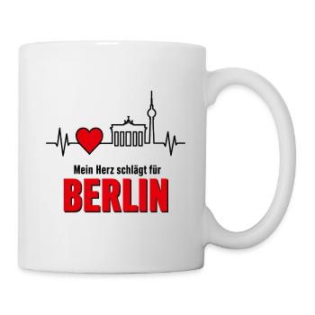 Mein Herz schlägt für Berlin - Tasse - Weiß - Rechts
