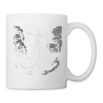 greek goddess Venus fighting with the devil - Mug - white - Right