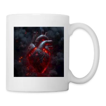 Cyberpunk-Herz – Mechanische Biomechanik - Tasse - Weiß - Rechts
