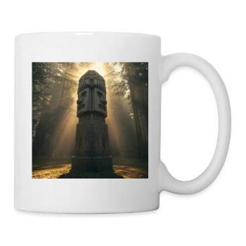 Świętowit – Slawische Statue aus den Tiefen des Waldes - Tasse - Weiß - Rechts