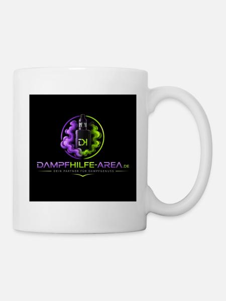 Dampfhilfe Area Neon Logo - Tasse - Weiß