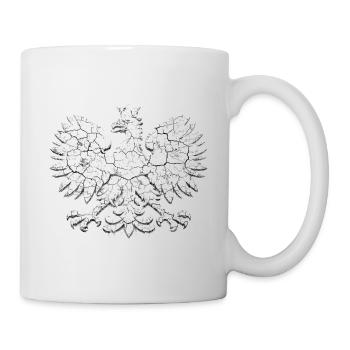 Polen Adler – Vintage Polska Grunge T-Shirt - Tasse - Weiß - Rechts