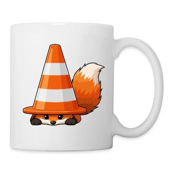 Fuchs unter Konus - Tasse - Weiß - Rechts