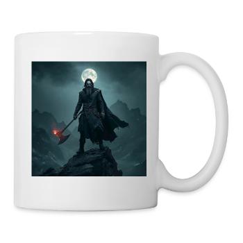 Krieger der Berge – Heidnische Axt und Mond - Tasse - Weiß - Rechts