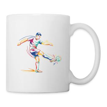 Graphique des joueurs du tournoi de football - Mug blanc - blanc - Droite