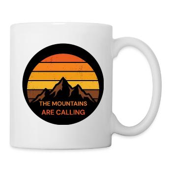 Vintage Mountains Hiking Retro Sun - Mug - white - Right