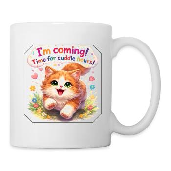 Cuddly Kitten Cuddle Time Design - Mug - white - Right