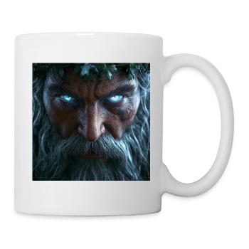 Peruns Blick – der slawische Donnergott - Tasse - Weiß - Rechts