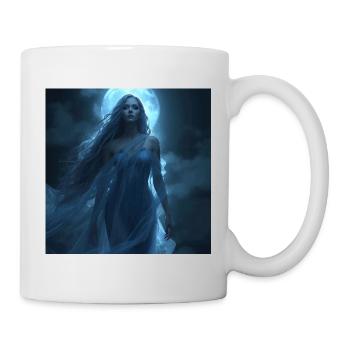 Lunas Strahlen – Göttin der Nacht und des Mondes - Tasse - Weiß - Rechts