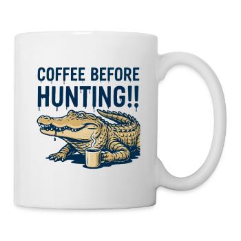 Crocodile Coffee Dire Humour Matin Caféine Reptile - Mug blanc - blanc - Droite