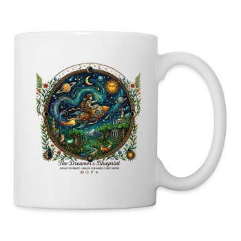 Der Bauplan des Träumers – Kosmisches Abenteuer - Tasse - Weiß - Rechts