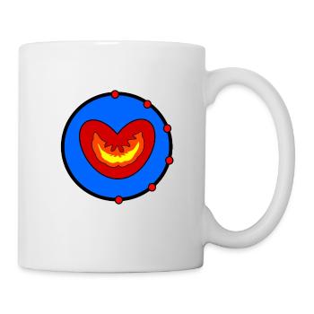 Flaming Heart in the Blue Circle - Mug - white - Right
