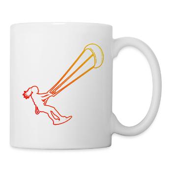 Gift idea for the water sports enthusiast with kitesurfing - Mug - white - Right