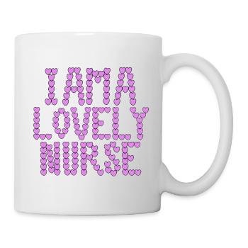 Je suis une charmante infirmière en typographie - Mug blanc - blanc - Droite