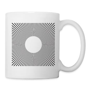Sunburst radial lines design - Mug - white - Right