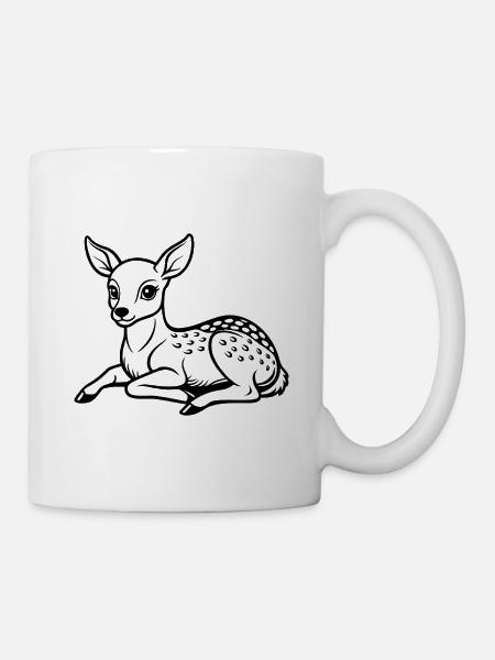 Baby Deer - Tasse - Weiß