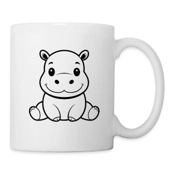 Baby hippo - Mug - white - Right