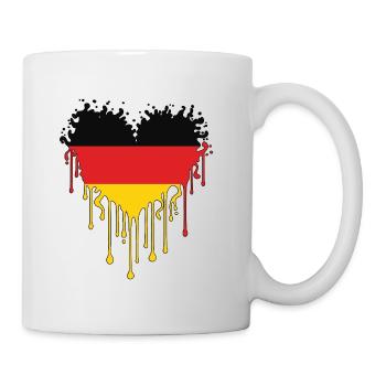 Cœur d’Allemagne – Meme du maillot d’amour de football - Mug blanc - blanc - Droite